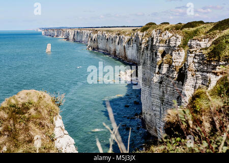 Francia, Normandia, Cote d'alabastro, rock costa tra Yport e Etretat Foto Stock