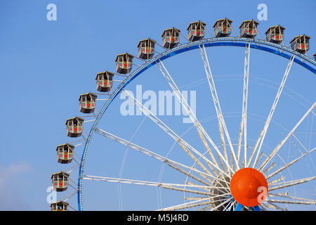 Oktoberfest-Riesenrad, Wiesn, München, Oberbayern, Bayern, Deutschland Foto Stock