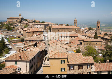 Cityscape, Montalcino, Toscana, Italia, Europa Foto Stock