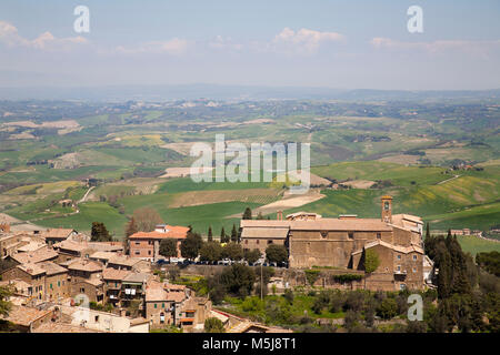 Cityscape, Montalcino, Toscana, Italia, Europa Foto Stock