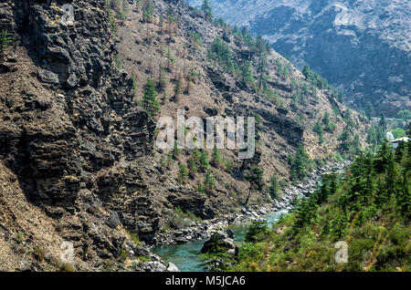 Vista aerea della natura a Thimphu Bhutan - Thimphu è la capitale e la città più grande del Bhutan. Foto Stock