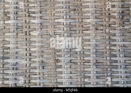 Di vimini, di bambù rattan recinto, sfondo, la texture per sito web o dispositivi mobili. Foto Stock