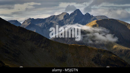 Sgurr nan Gillean dal Ben na cro Foto Stock