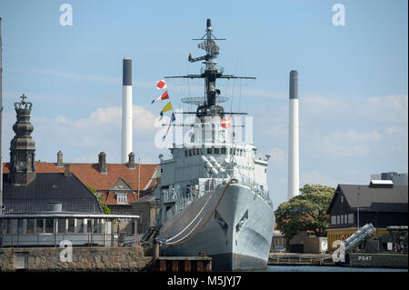 Nave museo HDMS Peder Skram F352, smantellata Royal Navy danese Peder Skram classe fregata, ora Orlogsmuseet (Royal Danish Museo Navale) a Holmen Foto Stock