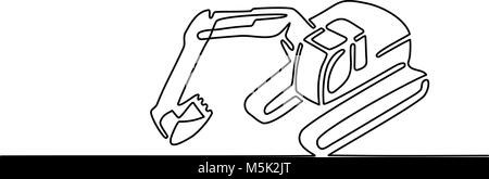 Escavatore segno, semplice illustrazione vettoriale Illustrazione Vettoriale