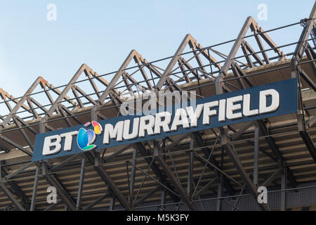 Lo stadio di Murrayfield, Edimburgo, Scozia, Regno Unito Foto Stock