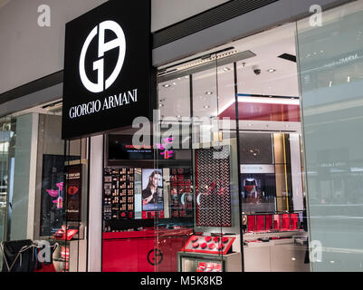 HONG KONG - Aprile 4, 2019: Giorgio Armani store in Hong Kong. Foto Stock