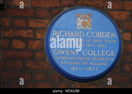 Richard Cobden lapide Foto Stock