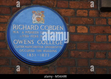 Richard Cobden lapide Foto Stock