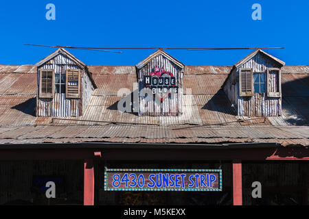 LOS ANGELES, CALIFORNIA - Luglio 19, 2007: la facciata della vecchia facciata del Los Angeles House of Blues di Sunset Boulevard, Los Angeles, Californi Foto Stock