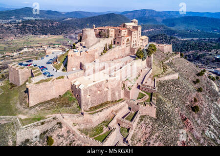 Veduta aerea del Castello di Cardona, Cardona, Catalogna, Spagna Foto Stock