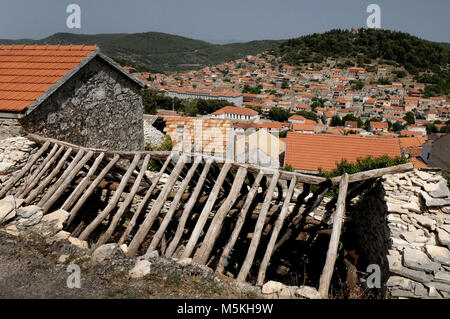 Piccola città croata Blato sull isola di Korcula Croazia Foto Stock