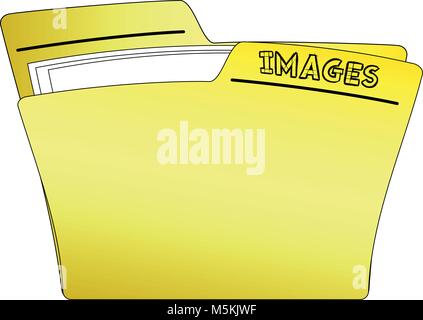 Icona della cartella Immagini - Vettore Illustrazione Vettoriale