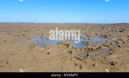 Mare del Nord dalla bassa marea con la piana di fango Foto Stock