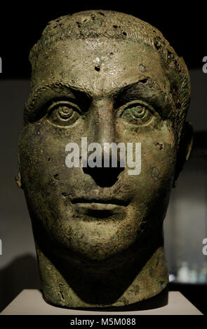 Gordiano III (225-244). Imperatore romano. Busto in bronzo di probabile Gordiano III. Museo Roman-Germanic. Colonia. Germania. Foto Stock