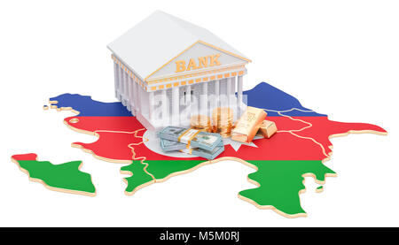 Il sistema bancario in Azerbaigian concetto. 3D rendering isolati su sfondo bianco Foto Stock