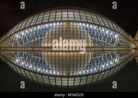 Vista della Città delle Arti e delle Scienze di Valencia Spagna Foto Stock