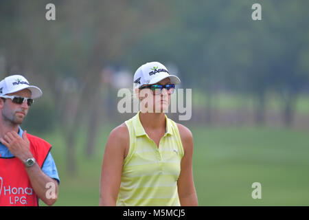 Chonburi, Thailandia. Il 24 febbraio, 2018. Anna Nordqvist di Svezia in Honda LPGA Thailandia 2018 al Siam Country Club, antico corso il 24 febbraio 2018 in Pattaya Chonburi, Thailandia. Credito: Chatchai Somwat/Alamy Live News Foto Stock