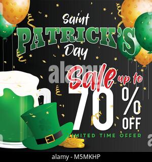 San Patrizio di celebrazione e di vendita Banner per la promozione di sfondo. Illustrazione Vettoriale Illustrazione Vettoriale