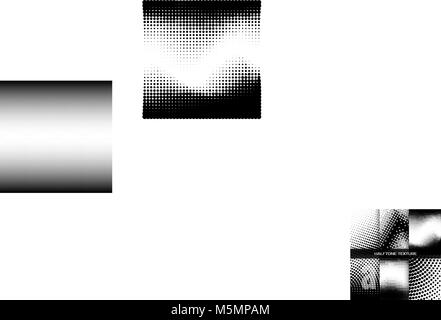 Set di sfondo dei mezzitoni. Raccolta di sei coperchio halftone. illustrazione vettoriale Illustrazione Vettoriale