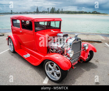 Hot Rod convertito 1930 Ford modello una all'ingresso, Central Coast, Nuovo Galles del Sud, Australia Foto Stock