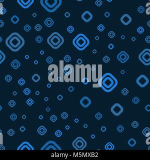 Vector seamless pattern - blu rombi caotica su sfondo scuro Illustrazione Vettoriale