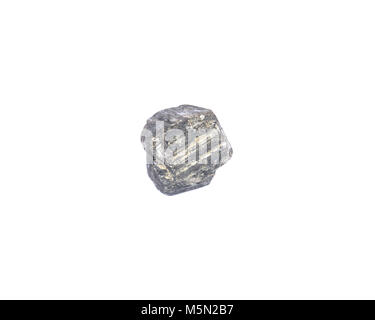 Pirite naturale cube dal Perù, isolato su sfondo bianco Foto Stock