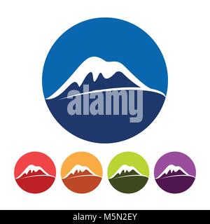 Abstract Vertice nevoso icone di montagna Vector Graphic Design Illustrazione Vettoriale