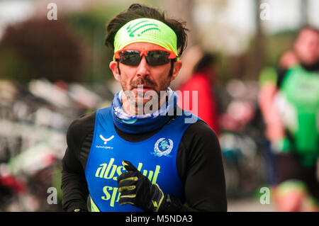 Duathlon, sport, concorrenza, Pineda de Mar, la Catalogna Foto Stock