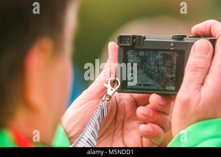 Duathlon, sport, concorrenza, Pineda de Mar, la Catalogna Foto Stock