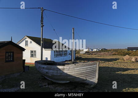 Residenze private a Dungeness, Kent, Inghilterra, Gran Bretagna, Regno Unito, Gran Bretagna, Europa Foto Stock