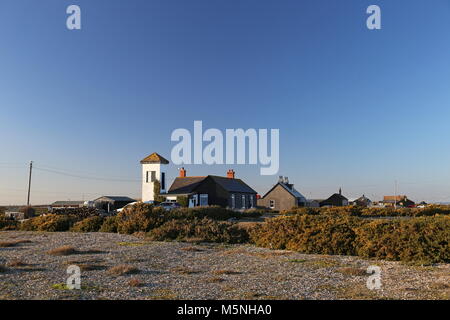 Residenze private a Dungeness, Kent, Inghilterra, Gran Bretagna, Regno Unito, Gran Bretagna, Europa Foto Stock