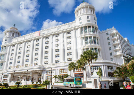 Cancun Messico,Spiaggia messicana,zona hotel,Avenida Kukulkan,Hotel Riu Palace,resort,catena globale,edificio,esterno,fronte,ingresso,facciata,vialetto, Foto Stock