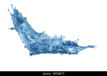 Gli spruzzi di acqua sfondo astratto isolato su bianco Foto Stock