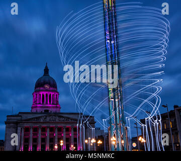 La Star Flyer nella piazza del mercato di Nottingham, Nottinghamshire REGNO UNITO Inghilterra Foto Stock