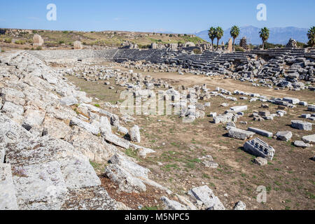 Il vecchio stadio della città antica di Perge in Turchia a Antalya. Foto Stock