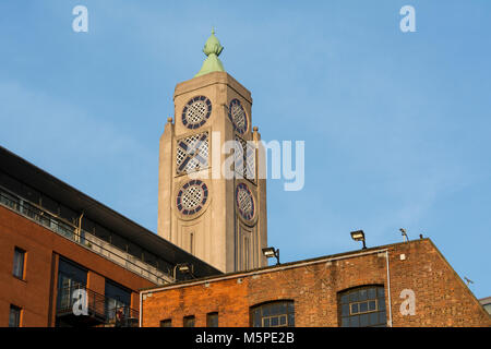 L'Art Deco Oxo Tower su London South Bank, SE1, Regno Unito Foto Stock