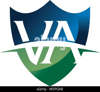 Lettera VA moderno Illustrazione Vettoriale