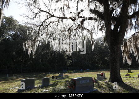 Storico di livello rosso cimitero in Florida Foto Stock