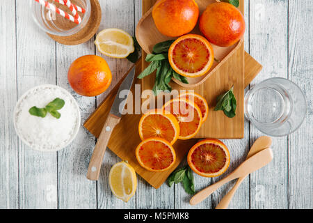 Rosso arancione smoothie Foto Stock