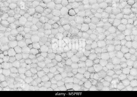 Texture in schiuma di polistirene, primo piano immagine, la foto di sfondo Foto Stock