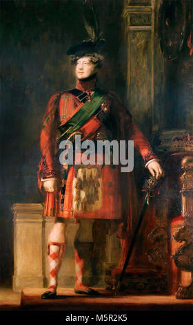 Ritratto di Giorgio IV del Regno Unito - Re Giorgio IV in kilt, David Wilkie Foto Stock