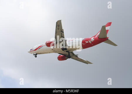 CHIANG MAI, Thailandia - 3 giugno 2007: HS-AAQ Boeing 737-300 di Thai Airasia. Per il volo di Chiangmai e l'aeroporto Suvarnabhumi di Bangkok, Tailandia. Foto Stock