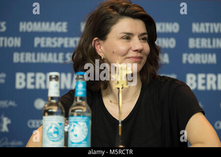 Berlino, Germania. Il 23 febbraio, 2018. Tappeto rosso prima di 'Twarz'/'Mug', Berlinale 2018, team e gli ospiti. Credito: Beata Siewicz/Pacific Press/Alamy Live News Foto Stock