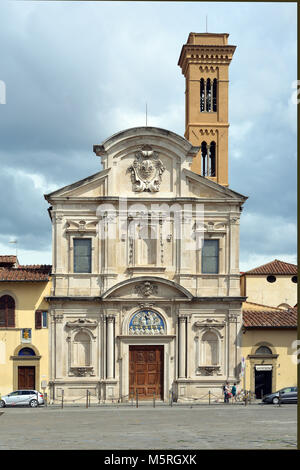 Chiesa di San Francesco Chiesa di San Salvatore di Ognissanti presso la Piazza di Ognissanti a Firenze - Italia. Foto Stock