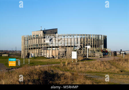 Cory fiducia ambientale Visitor Center ai Thurrock Upcross Natura Park in Essex. Foto Stock