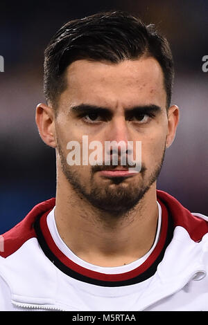 Roma, Italia. 26 Febbraio, 2018. Serie A Roma Milan-Olimpic Stadium-Rome - 25 feb 2018 Nella foto Suso Foto fotografo01 Credit: Indipendente Agenzia fotografica/Alamy Live News Foto Stock