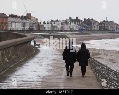 Sheerness, Kent, Regno Unito. 26 Febbraio, 2018. Regno Unito: Meteo la neve comincia a scendere nel Sheerness. Credito: James Bell/Alamy Live News Foto Stock