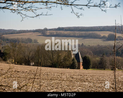 Il weald del Kent, vicino a Chilham, REGNO UNITO Foto Stock