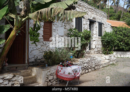 Rue Banana, Cidade Velha, isola di Santiago, Capo Verde Foto Stock